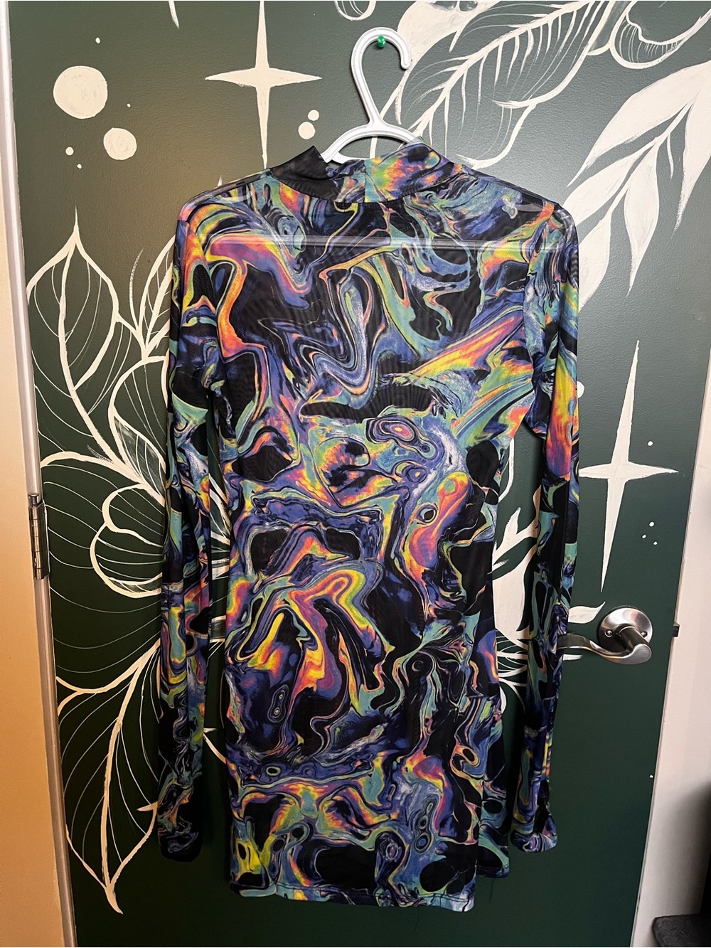 ๐๐ Club Exx - Long Sleeve Psychedelic Swirl Top ๐๐ - Picture 2 of 4
